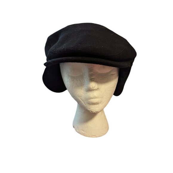 Wigens Johnston & Murphy Flat Cap Cashmere Wool Hat Ear Flap Newsboy XL 7 1/2 - Picture 3 of 9